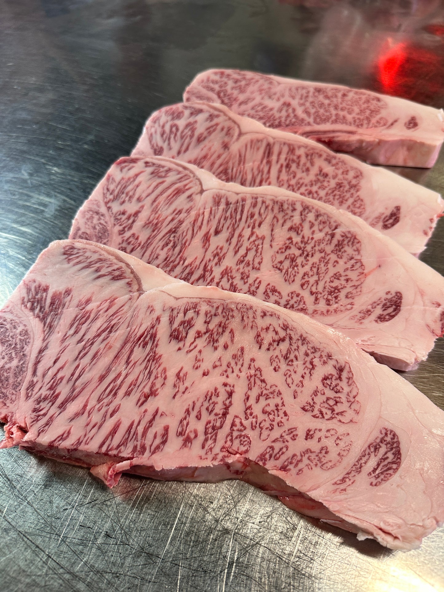 Kobe A5 Wagyu Wine Beef BSM 9 Boneless Strip Loin