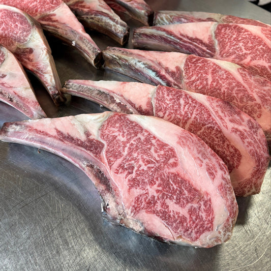40 Day Dry Aged Bone-In Stone Axe Full Blood Wagyu Ribeye (MB 9+)