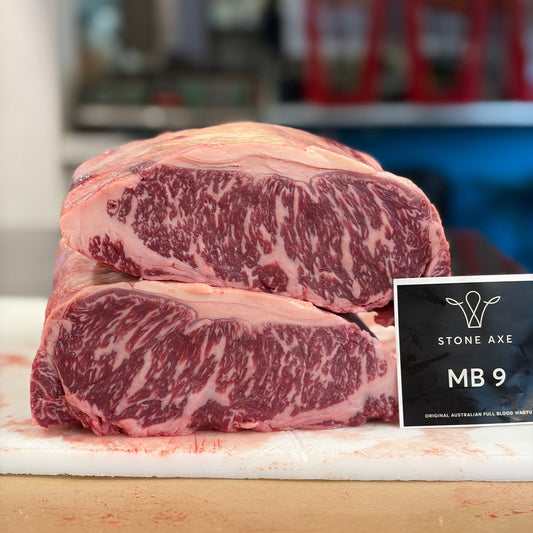 Stone Axe Boneless NY Strip Steak BS 9+