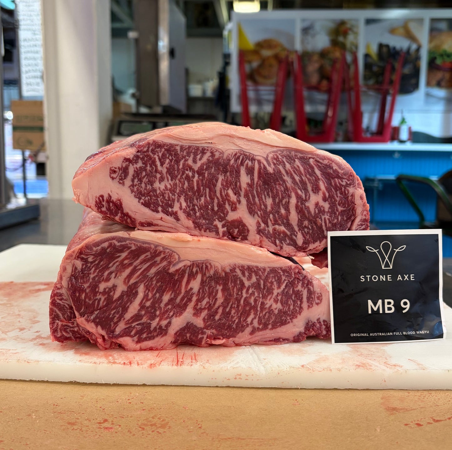 Stone Axe Boneless NY Strip Steak BS 9+