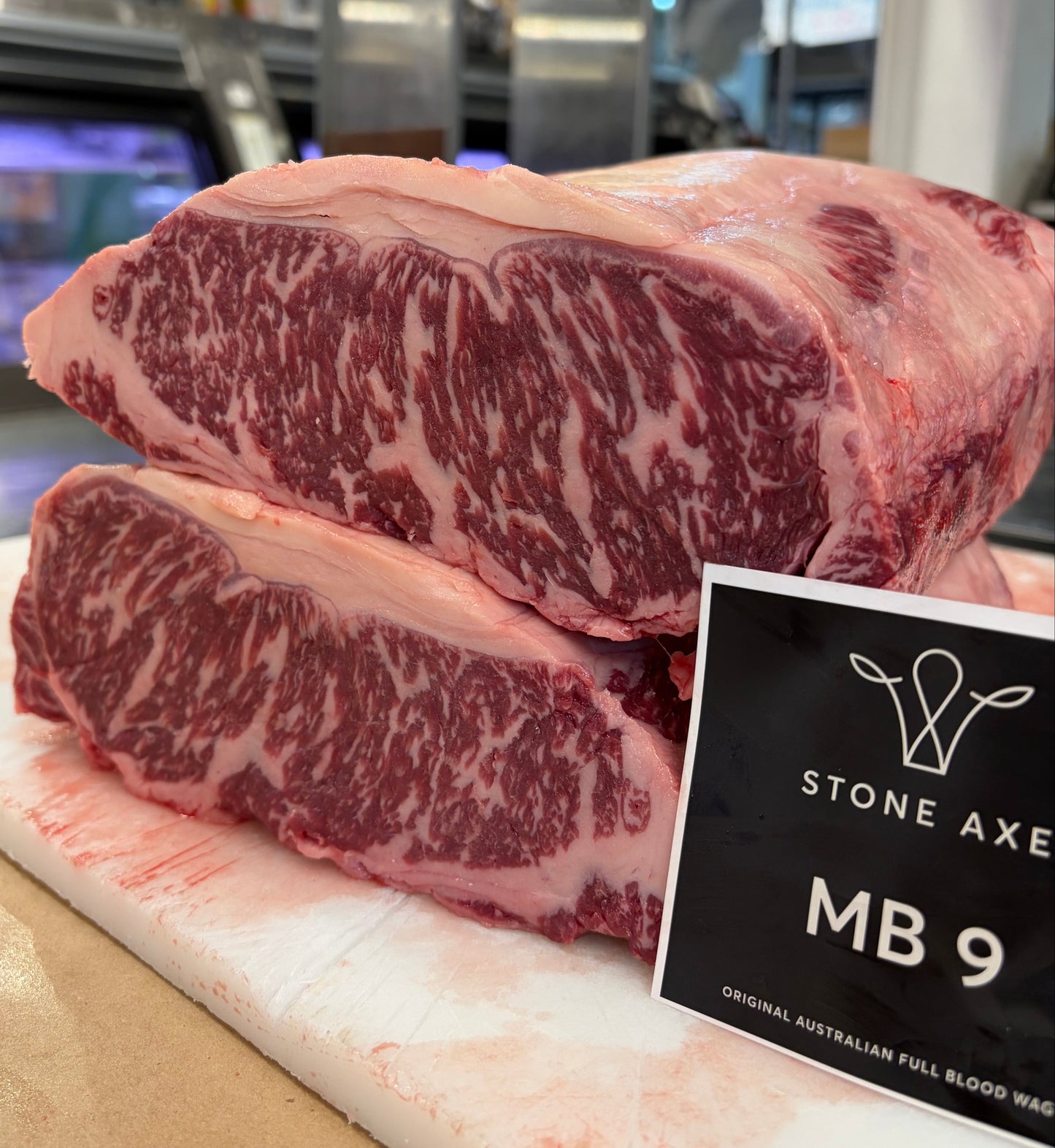 Stone Axe Boneless NY Strip Steak BS 9+