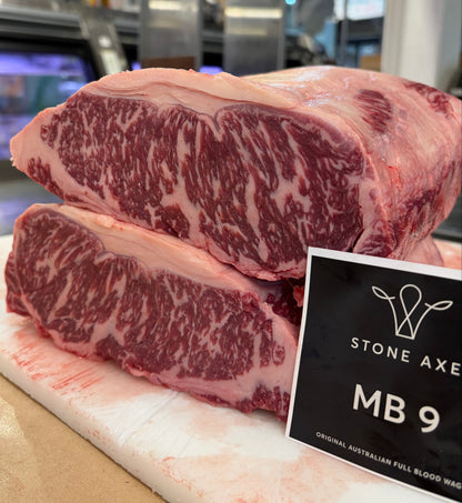Stone Axe Boneless NY Strip Steak BS 9+