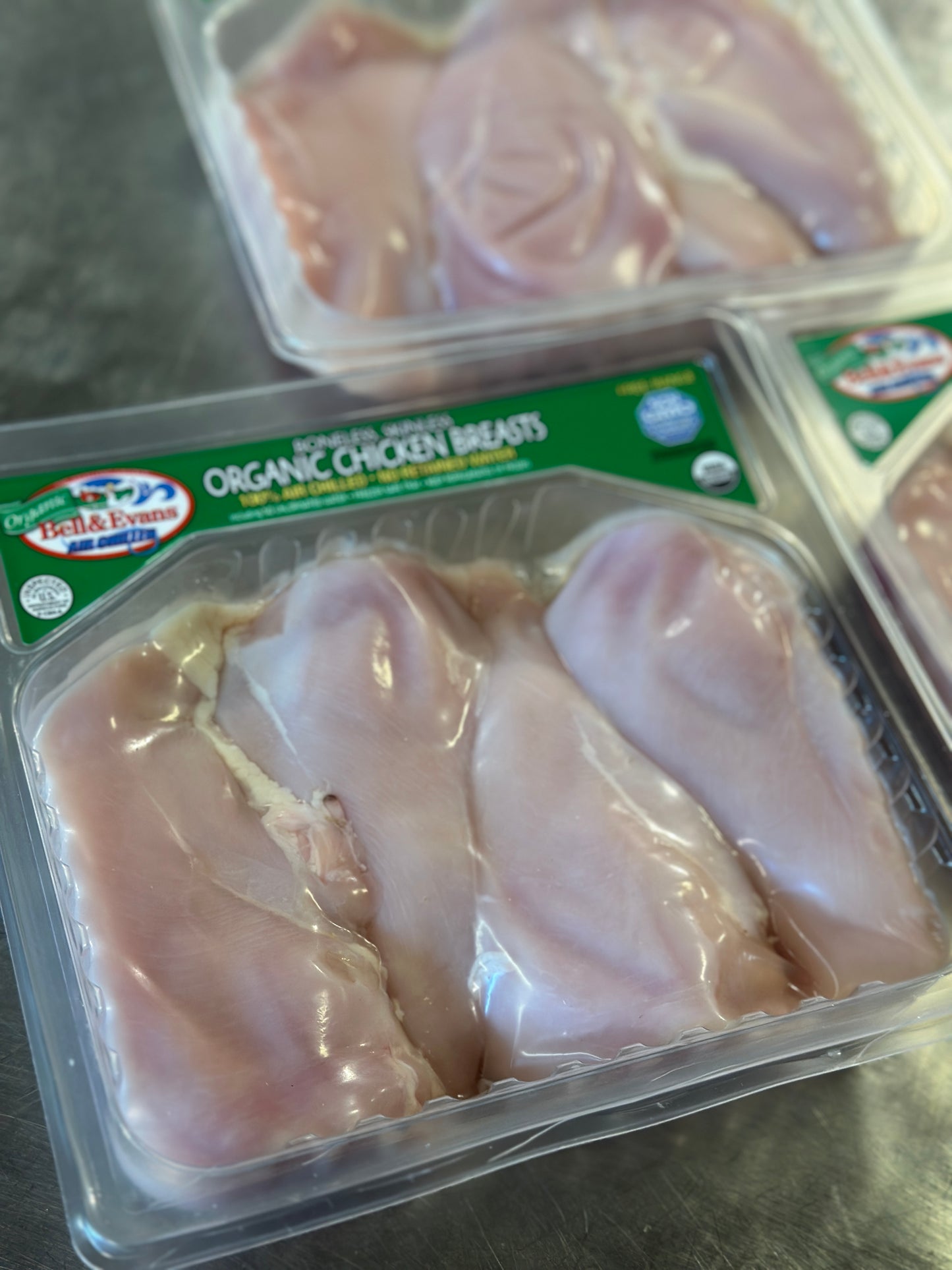 Bell & Evans Organic Boneless Chicken Breasts (3 per package)