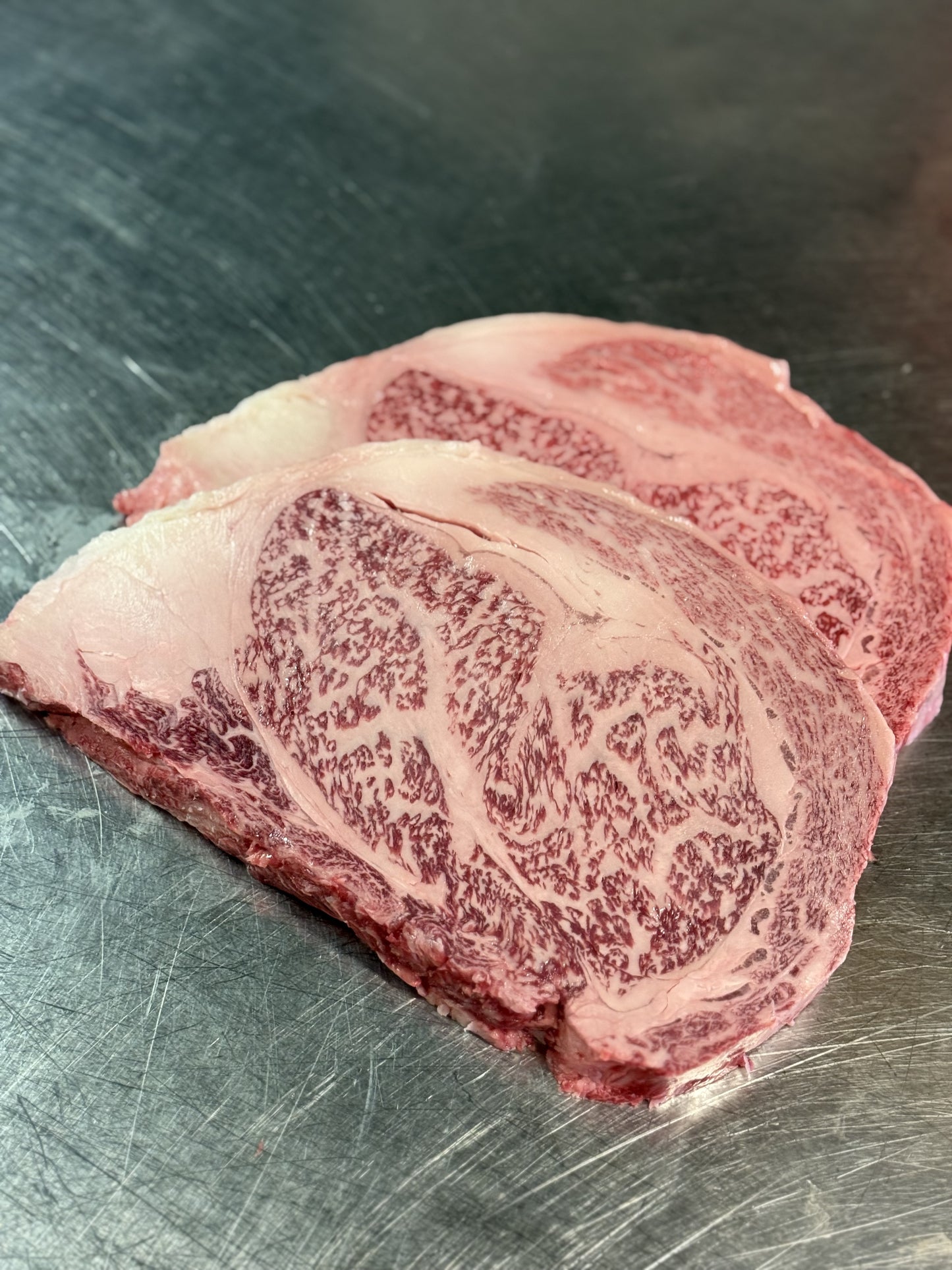 Kobe A5 Wagyu Wine Beef BSM 10-11 Boneless Ribeye