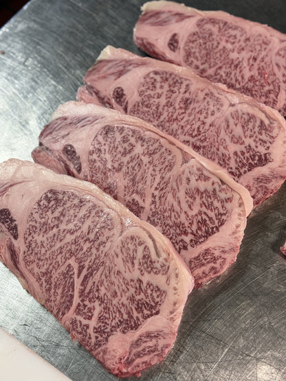 Kobe A5 Wagyu Wine Beef BSM 9 Boneless Strip Loin