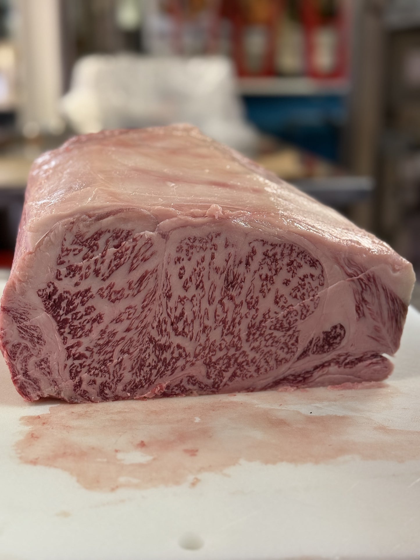 Kobe A5 Wagyu Wine Beef BSM 9 Boneless Strip Loin